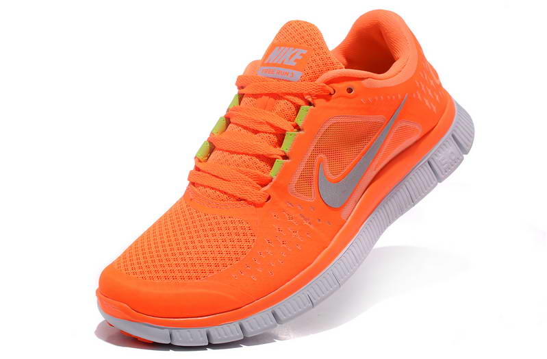 Nike Free run Womens Shoes 5.0 breathable Orange Gray (3)